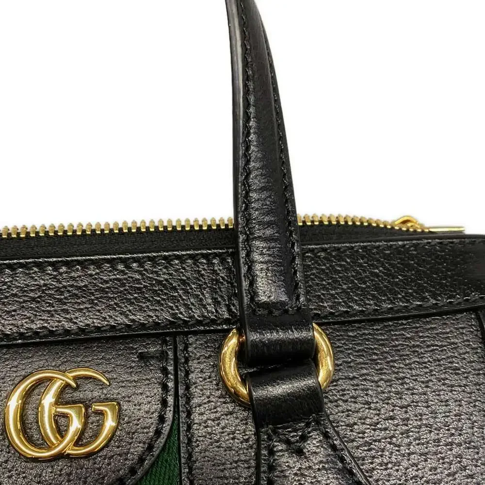 Gucci Ophidia Handbag 719882 Black Green Red